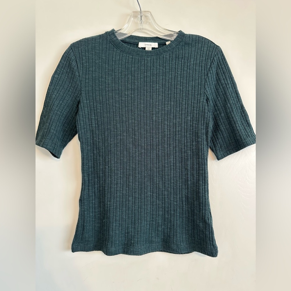 Vince Ribbed Top - Green